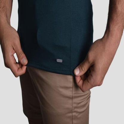 POLO MANGA CORTA CUELLO REDONDO - VERDE