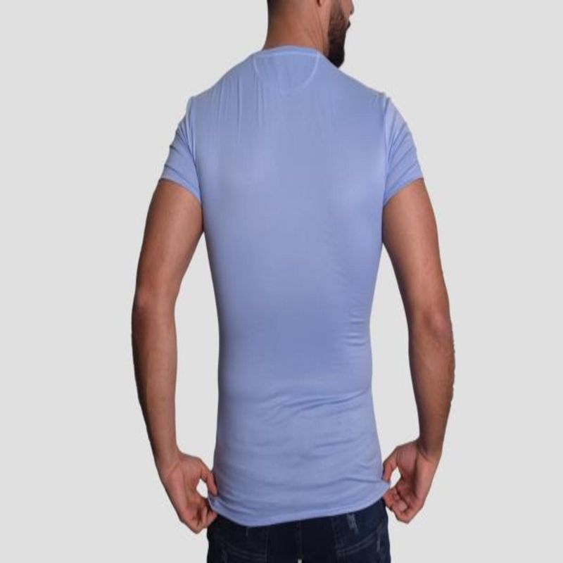 POLO MANGA CORTA CUELLO REDONDO - SKY