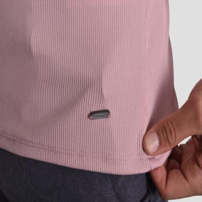 RIB-KNIT SHORT-SLEEVE ROUND NECK POLO SHIRT - ROUSE