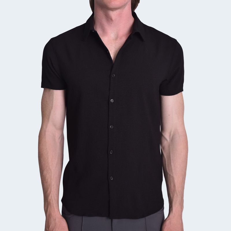 CAMISA MANGA CORTA PERFECT FIT - NEGRO