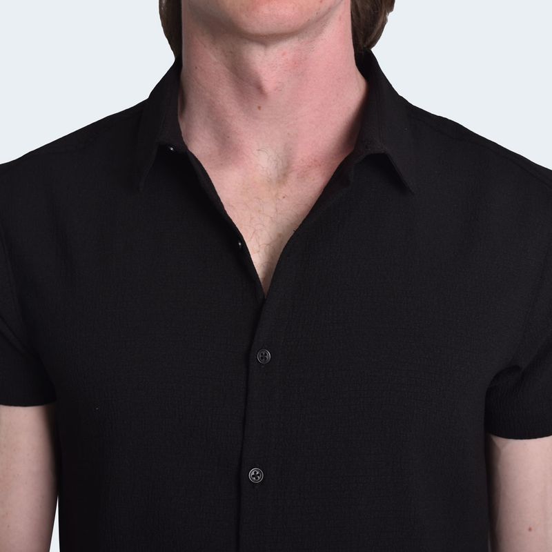 CAMISA MANGA CORTA PERFECT FIT - NEGRO