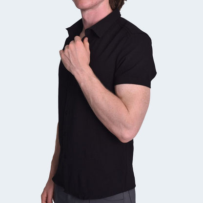 CAMISA MANGA CORTA PERFECT FIT - NEGRO