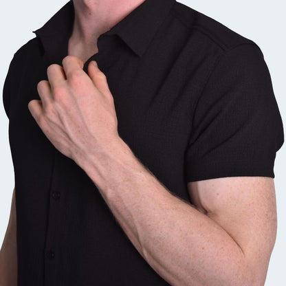 CAMISA MANGA CORTA PERFECT FIT - NEGRO