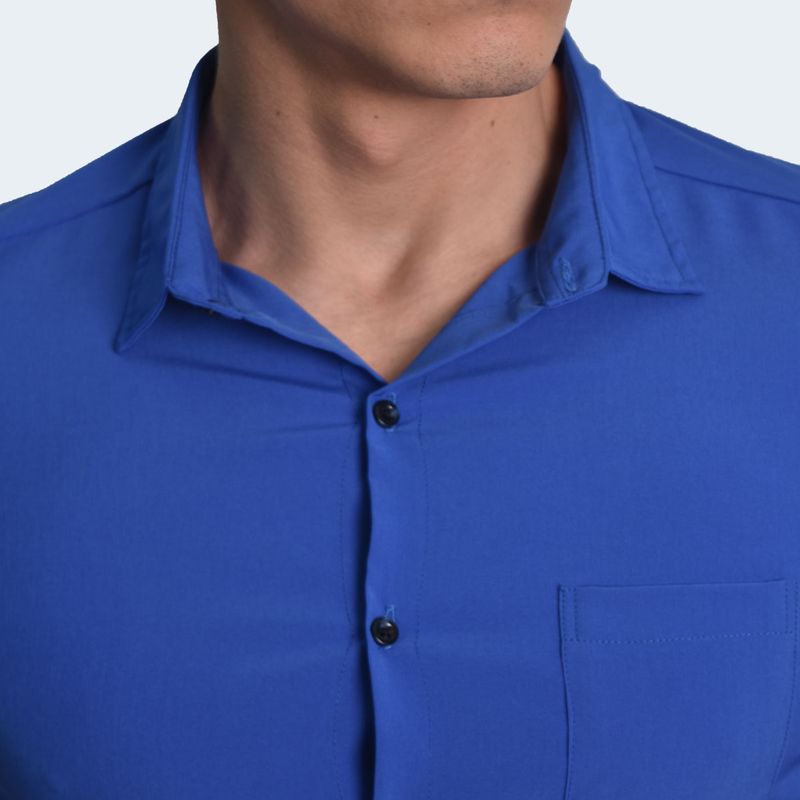 CAMISA MANGA CORTA PERFECT FIT - AZUL