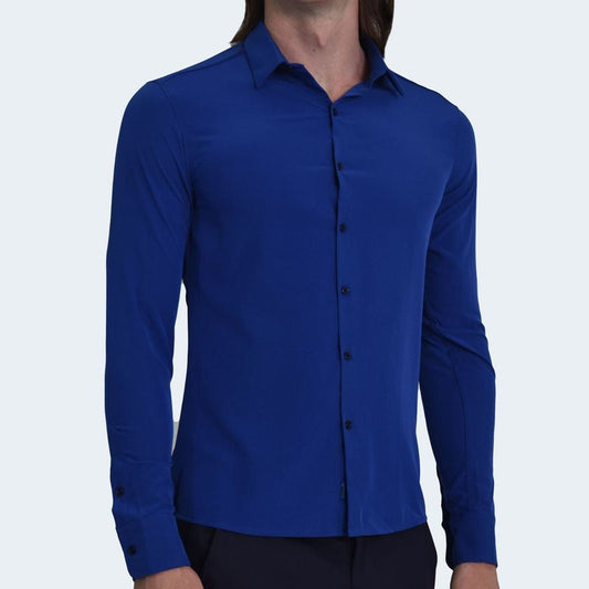 PERFECT FIT LONG SLEEVE SHIRT - AZULINO