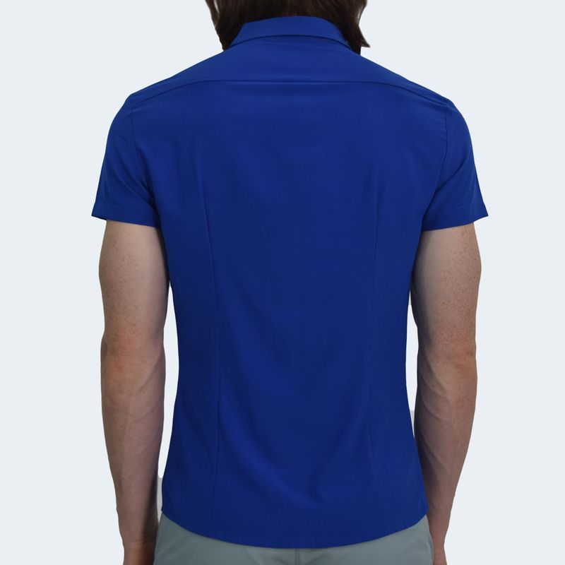 SHORT SLEEVE PERFECT FIT SHIRT - BLUE