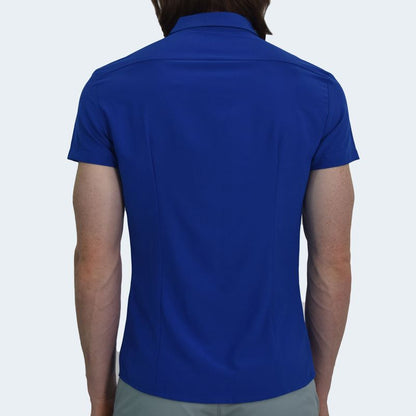 SHORT SLEEVE PERFECT FIT SHIRT - BLUE