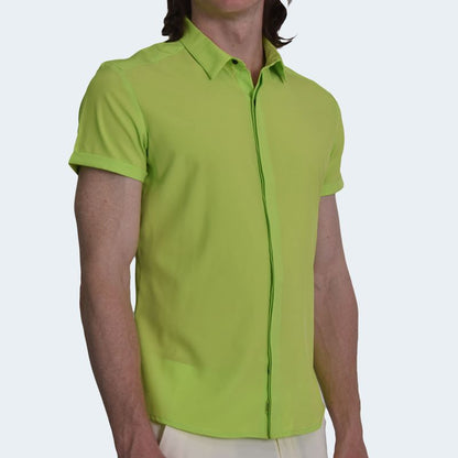 CAMISA MANGA CORTA PERFECT FIT - LIME