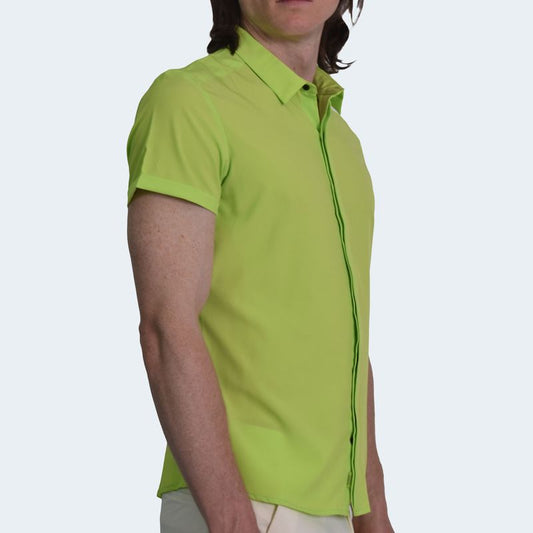 SHORT SLEEVE SHIRT PERFECT FIT - LIME