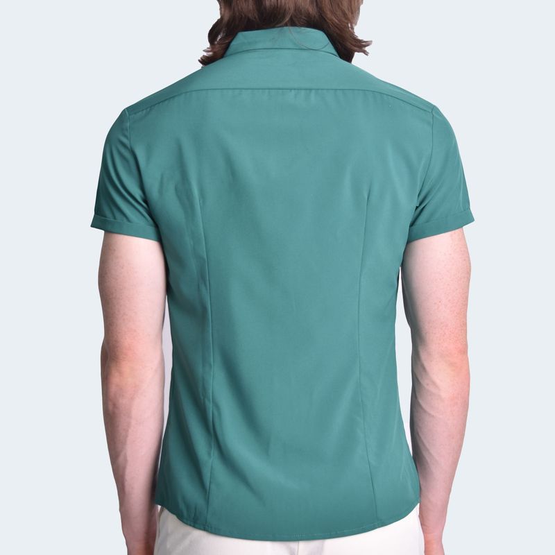 CAMISA MANGA CORTA PERFECT FIT - DARK GREEN