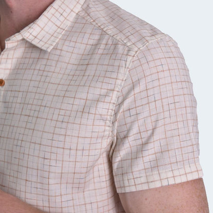 CAMISA MANGA CORTA PERFECT FIT - BEIGE