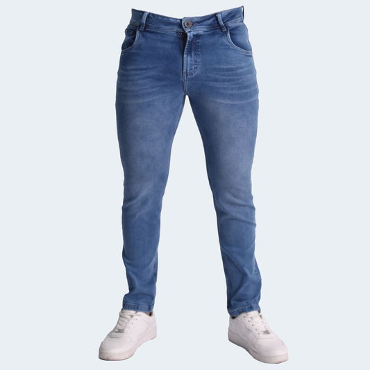 SEMI-SKINNY DENIM TROUSERS - ICE