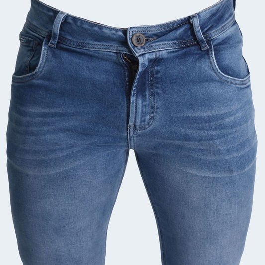 SEMI-SKINNY DENIM TROUSERS - ICE