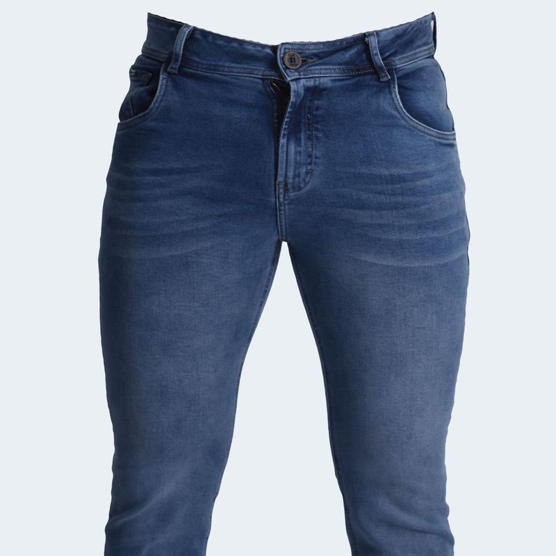 SEMI-SKINNY DENIM TROUSERS - ICE