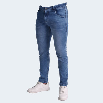 SEMI-SKINNY DENIM TROUSERS - ICE