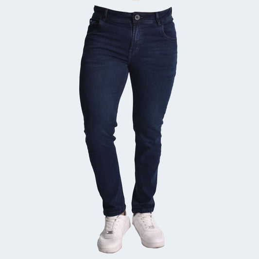 SEMI-SKINNY DENIM TROUSERS - STEEL