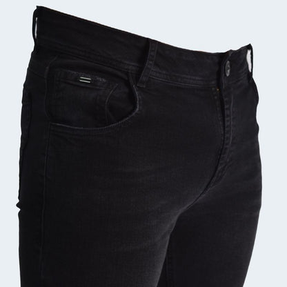 COMFORT SLIM-FIT DENIM JEANS - BLACK