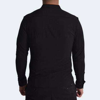 CAMISA MANGA LARGA  PERFECT FIT - NEGRO