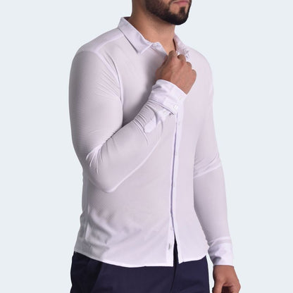CAMISA MANGA LARGA  PERFECT FIT - BLANCO