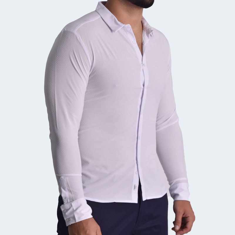 CAMISA MANGA LARGA  PERFECT FIT - BLANCO