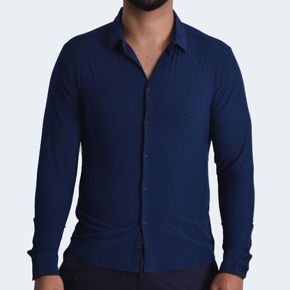 PERFECT FIT LONG-SLEEVED SHIRT - BLUE