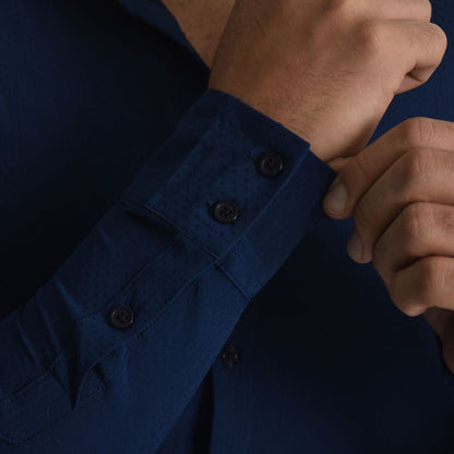 PERFECT FIT LONG-SLEEVED SHIRT - BLUE