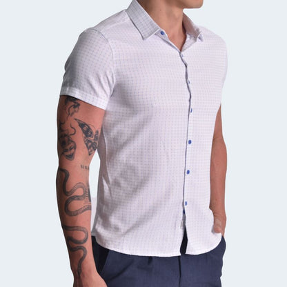 CAMISA MANGA CORTA  A CUADROS PERFECT FIT - BLACEL