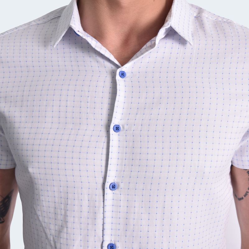 CAMISA MANGA CORTA  A CUADROS PERFECT FIT - BLACEL