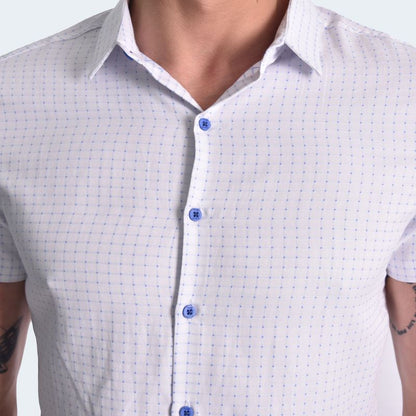 CAMISA MANGA CORTA  A CUADROS PERFECT FIT - BLACEL