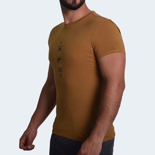 POLO CUELLO REDONDO PERFECT FIT - CAMELL