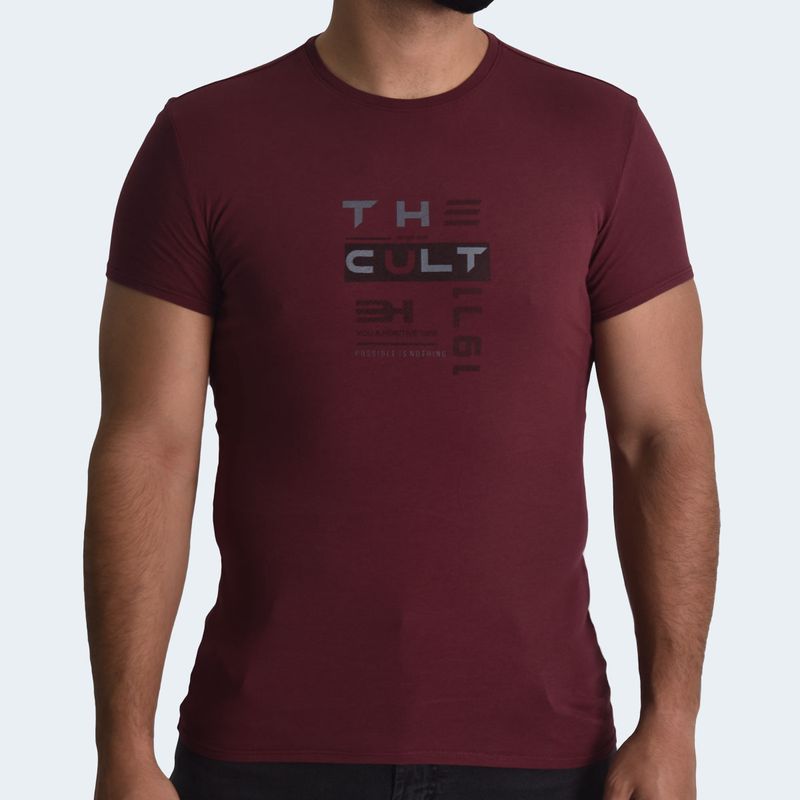 PERFECT FIT ROUND NECK POLO - BURGUNDY