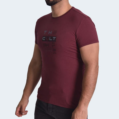 PERFECT FIT ROUND NECK POLO - BURGUNDY