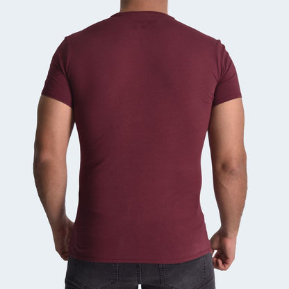 PERFECT FIT ROUND NECK POLO - BURGUNDY