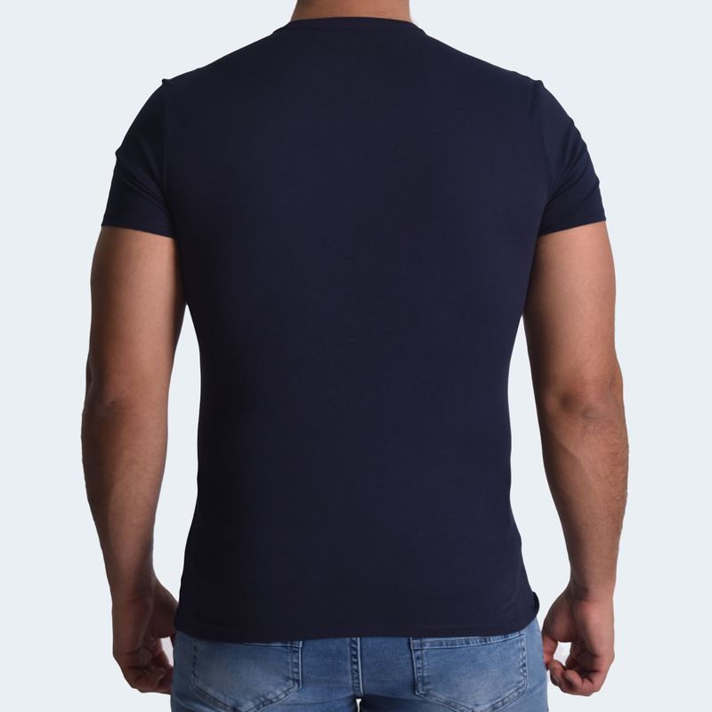 POLO CUELLO V PERFECT FIT - AZUL NOCHE