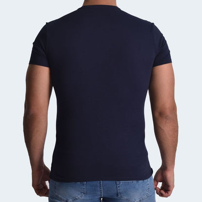 POLO CUELLO V PERFECT FIT - AZUL NOCHE