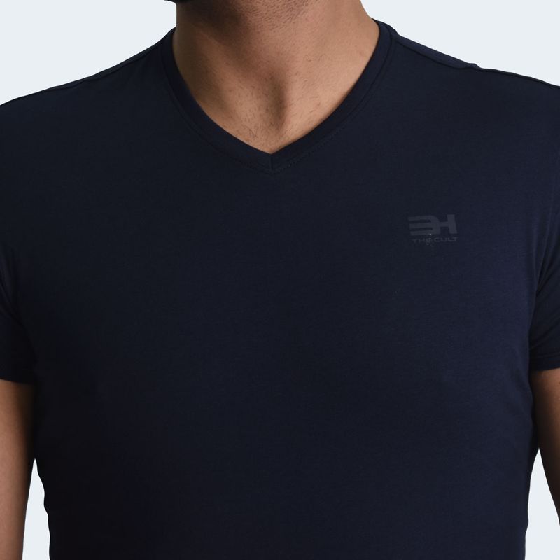 POLO CUELLO V PERFECT FIT - AZUL NOCHE