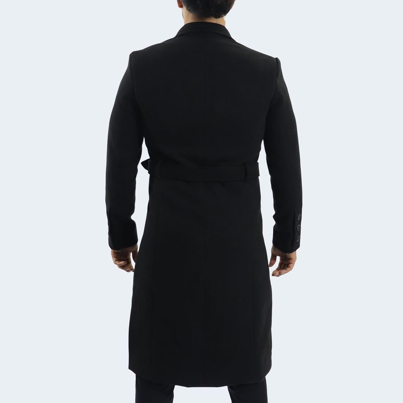 LONG CLOTH COAT - BLACK