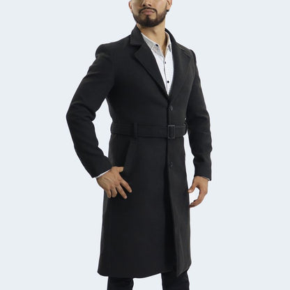 LONG CLOTH COAT - LEAD
