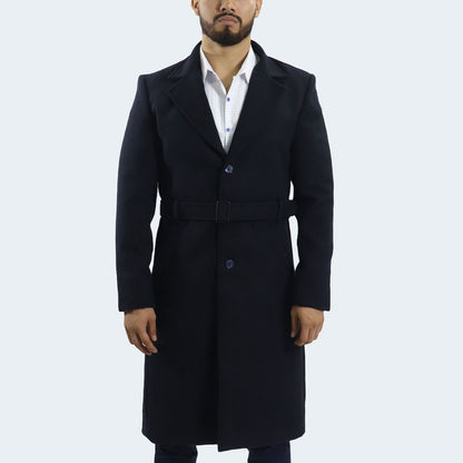 LONG CLOTH COAT - BLUE