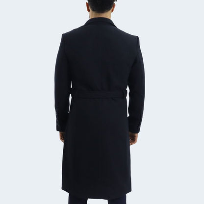 LONG CLOTH COAT - BLUE