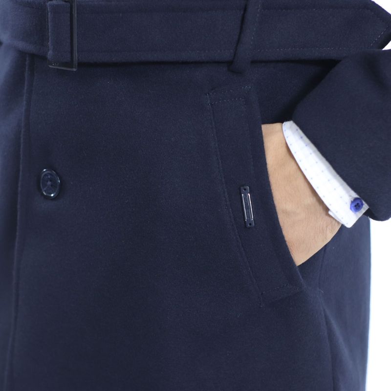 LONG CLOTH COAT - BLUE