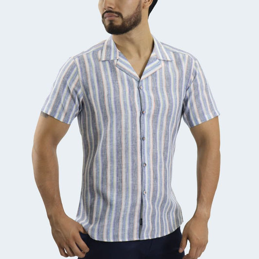 RELAXED FIT HAWAIIAN SHIRT - BLUE