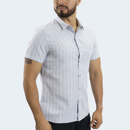 PERFECT FIT SHORT SLEEVE SHIRT - GREY