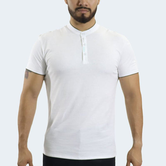 POLO CUELLO NERU MANGA CORTA - BLANCO