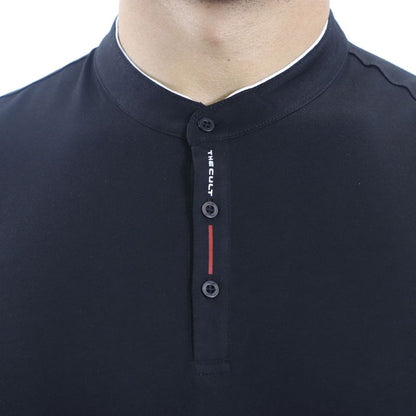 POLO CUELLO NERU MANGA CORTA - NEGRO