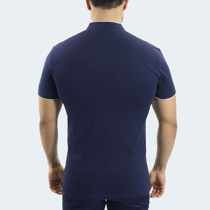 POLO CUELLO NERU MANGA CORTA - AZUL NOCHE