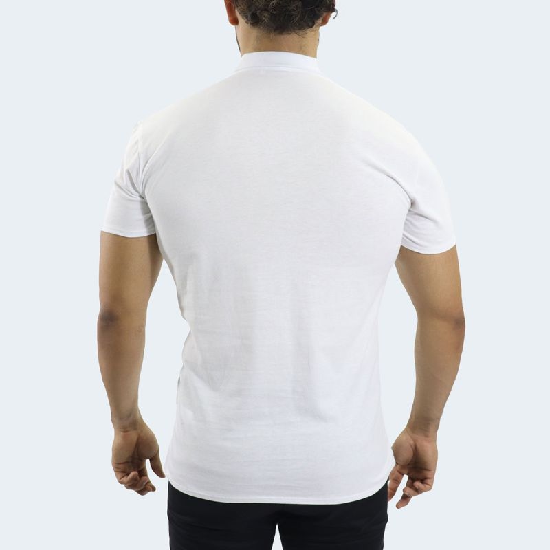 POLO CUELLO BOX MANGA CORTA - BLANCO