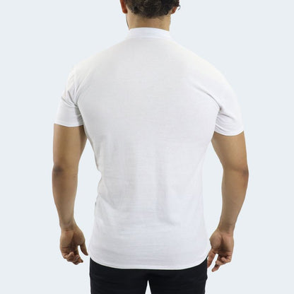 POLO CUELLO BOX MANGA CORTA - BLANCO