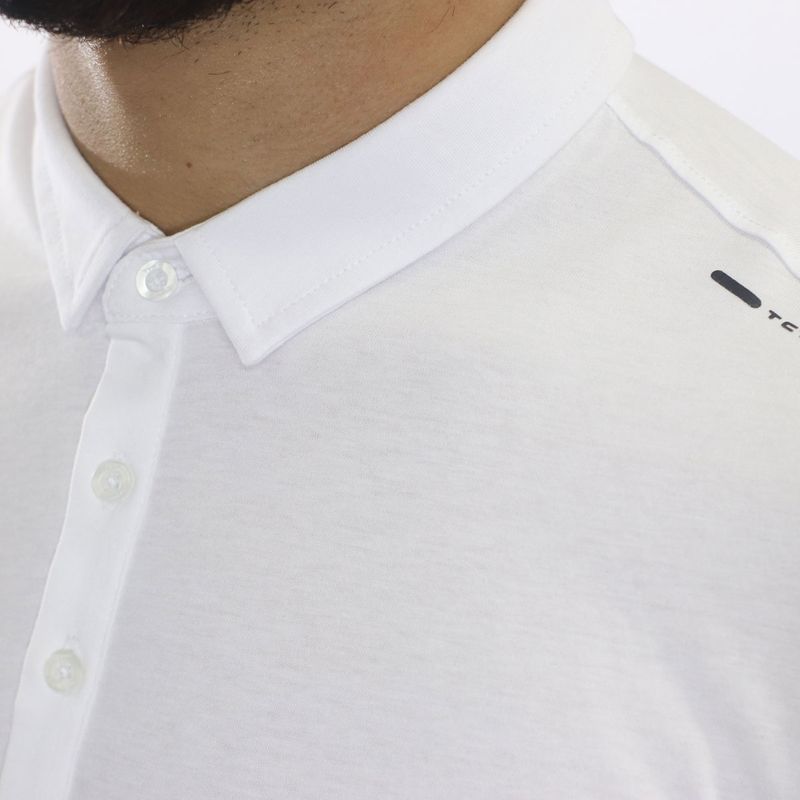 POLO CUELLO BOX MANGA CORTA - BLANCO