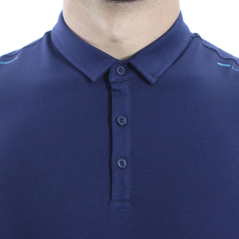 POLO CUELLO BOX MANGA CORTA - AZUL NOCHE